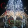 Световой фонтан для улицы "Скайлайн" 400х240 см белый/тепло-белый