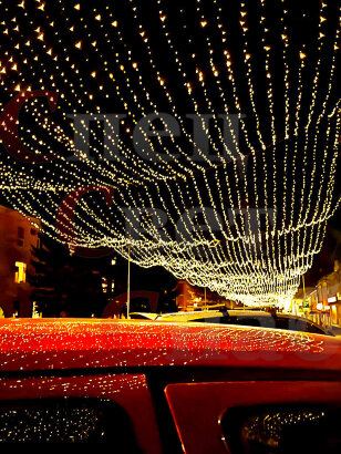 Гирлянда уличная светодиодная "Звездное Небо" ФЛЕШ теплобелое 10х60м шаг 30см